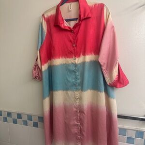 Ombré Shirt Dress